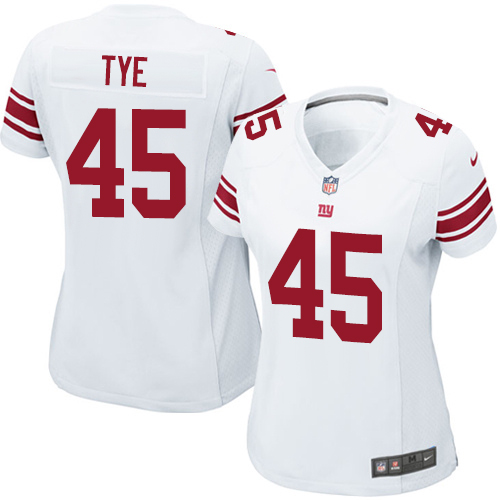 Women's Elite Will Tye Nike Jersey White Road - #45 NFL New York Giants